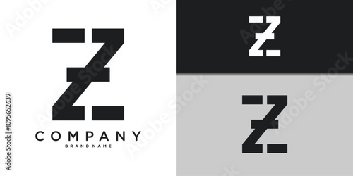 Letter Z minimal logo icon design template elements. Premium Vector
