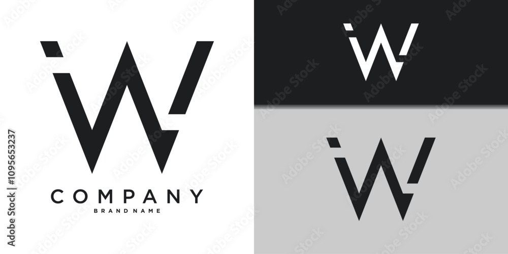 Letter W minimal logo icon design template elements. Premium Vector Letter W minimal logo icon design template elements. Premium Vector