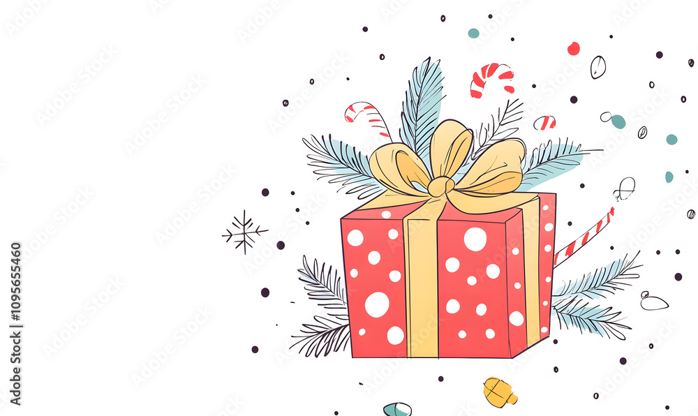 The joy of the holiday season with adorable characters. Festive decoration and cozy winter elements on a crisp white background. The joy of the holiday season with adorable characters. Festive decoration and cozy winter elements on a crisp white background.