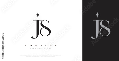 Initial JS Logo Design Vector 