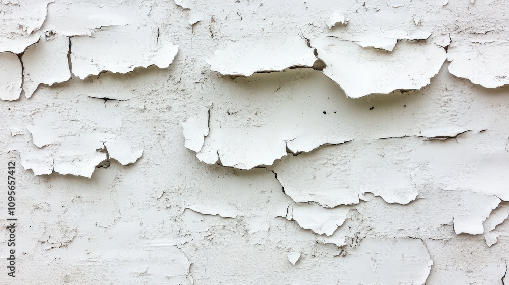 Weathered White Wall with Peeling Paint Texture Weathered White Wall with Peeling Paint Texture