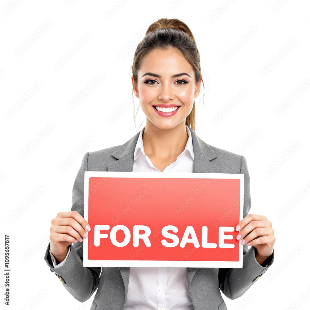 Smiling woman holding red Smiling woman holding red