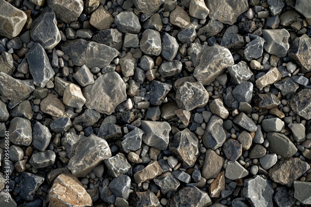 Grey gravel rock ground debris. Detailed photo textured background Grey gravel rock ground debris. Detailed photo textured background