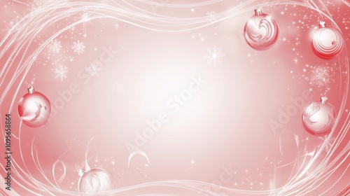 Abstract Red Christmas Baubles with Snowflake Accents

