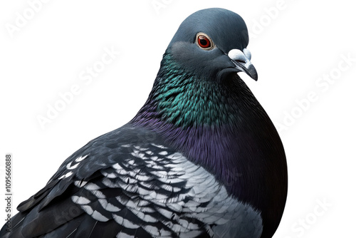 High-resolution PNG of a detailed pigeon with realistic feather texture- isolated on transparent background- ideal for wildlife photography projects- nature-themed designs- and birdwatching enthusiast photo