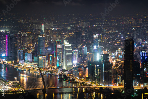 ホーチミン市街の夜景
