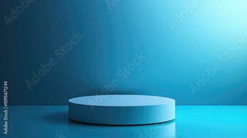 A Circular Platform on a Blue Gradient Background