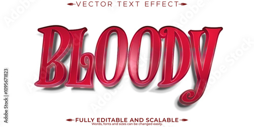 Bloody text effect, editable horror and scary text style