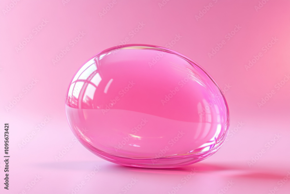 Pink sphere on pink background with soft lighting, creating a soothing and minimalist aesthetic. Pink sphere on pink background with soft lighting, creating a soothing and minimalist aesthetic.