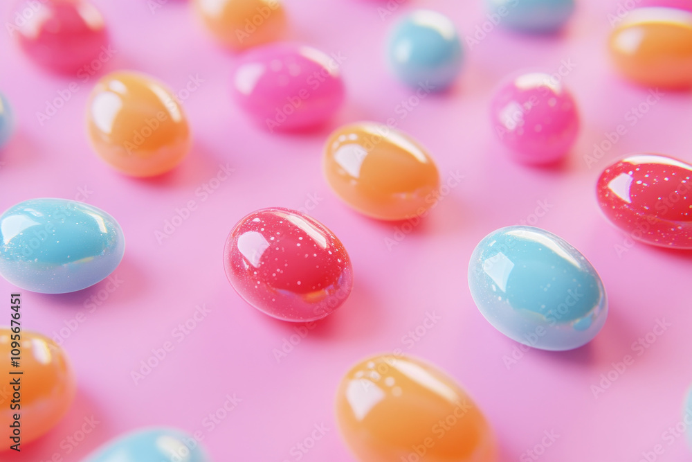 Colorful candy candies on pink background. Colorful candy candies on pink background.