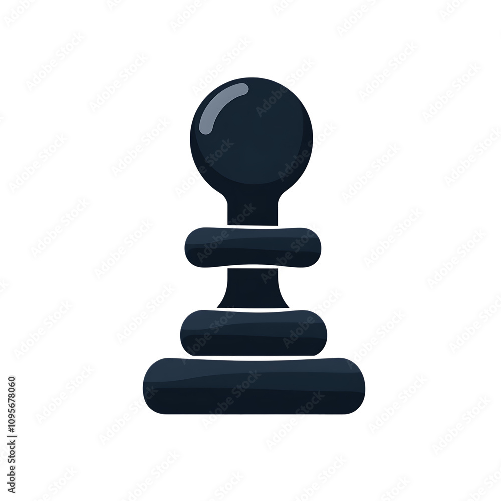 Simple Black Pawn Chess Piece Icon Simple Black Pawn Chess Piece Icon