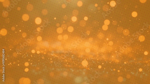 Bokeh Background with Abstract Particles and Dust: Elegant 3D Render of Glowing Shape and Gradient Colors for Business, Technology, Christmas Cards, Festive Glittering Decor, and Celebratory Events