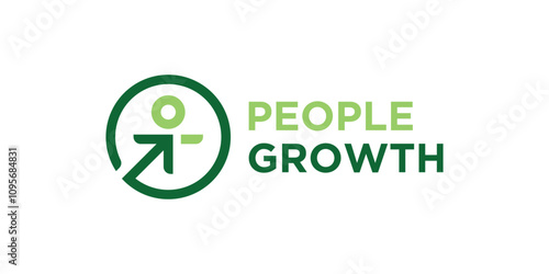 logo design combination people and growth,arrow,grow,up,finance,logistic,symbol,icon,vector,idea,creative.