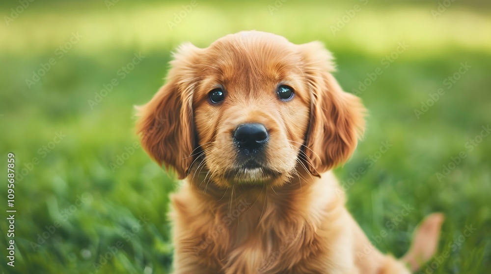 Shallow focus vertical shot of a cute Golden Retriever Shallow focus vertical shot of a cute Golden Retriever