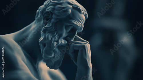 Contemplative Greek Philosopher