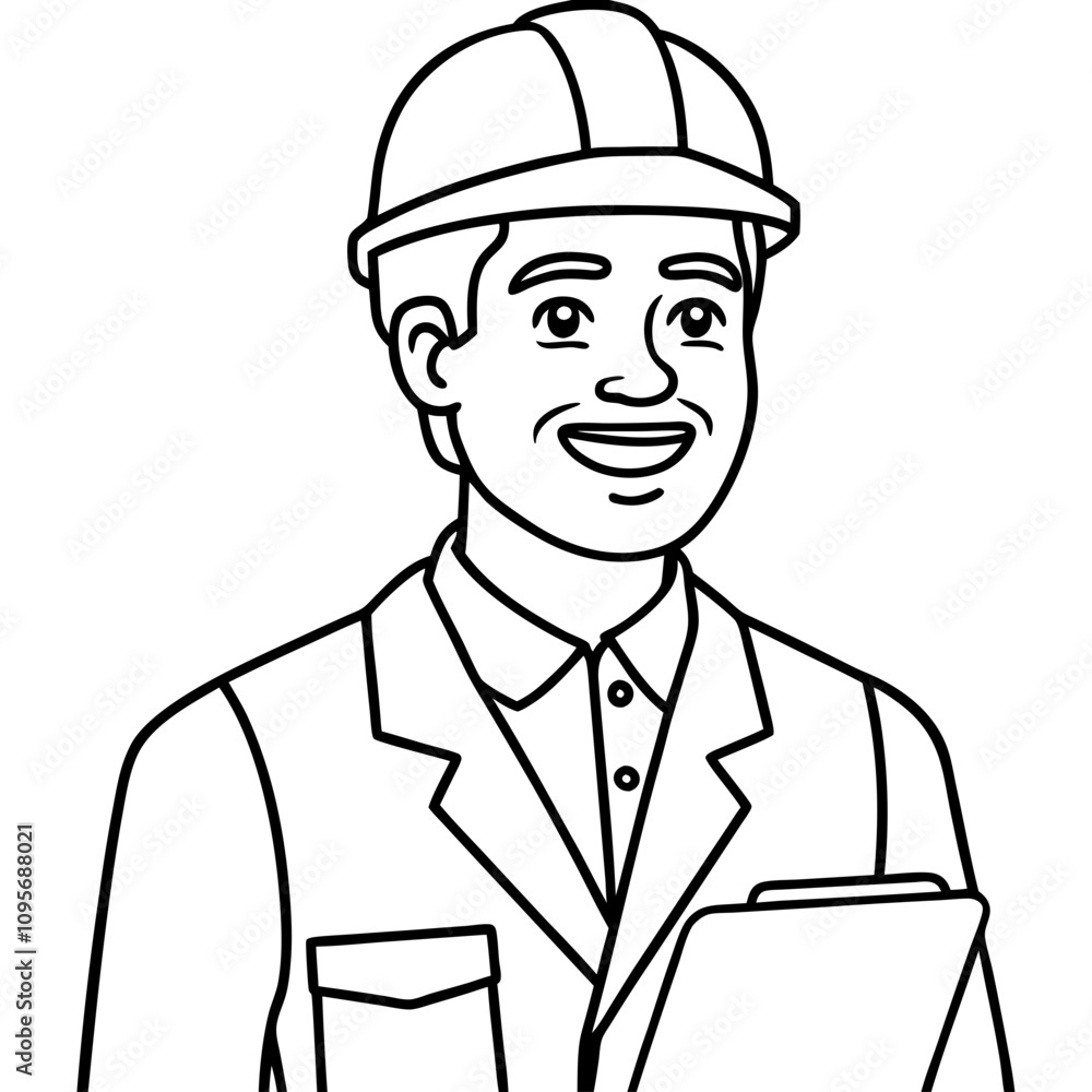 engineer or architect smiling and holding documents engineer or architect smiling and holding documents