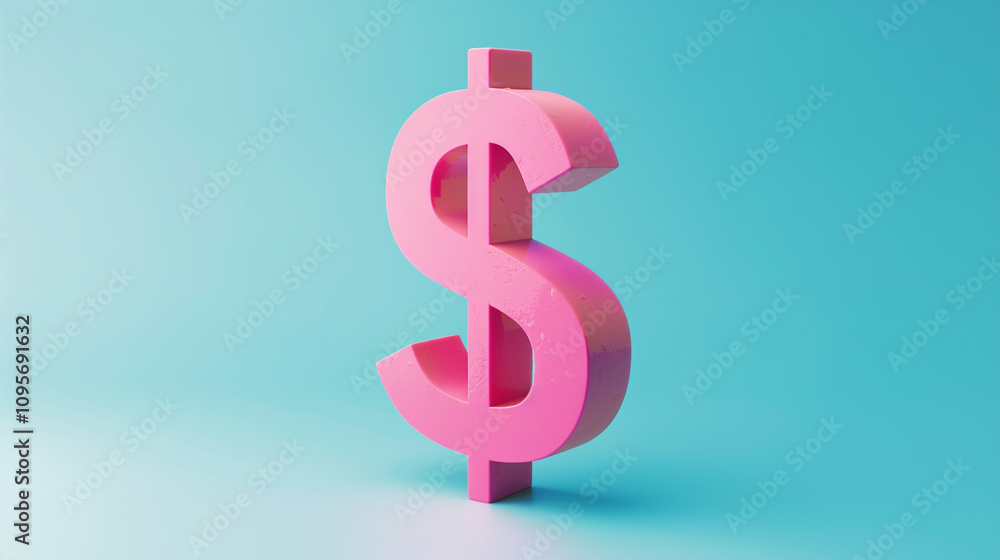 dollar sign on pink background dollar sign on pink background