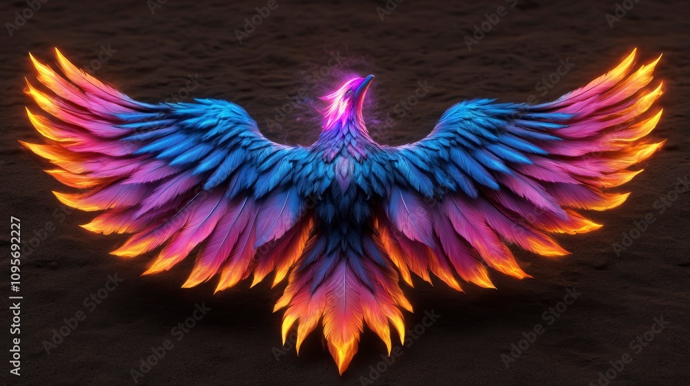 Luminous Phoenix A Digital Painting of a Mythical Firebird Luminous Phoenix A Digital Painting of a Mythical Firebird