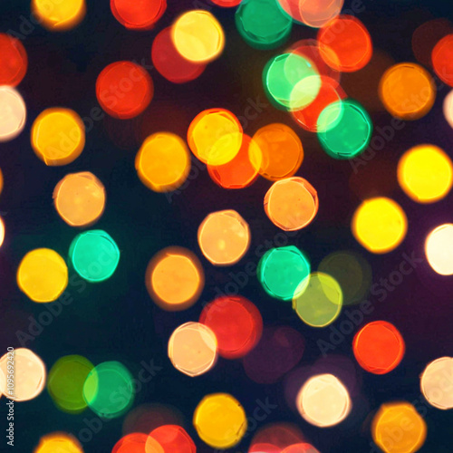 Holiday lights bokeh background. Generative AI 