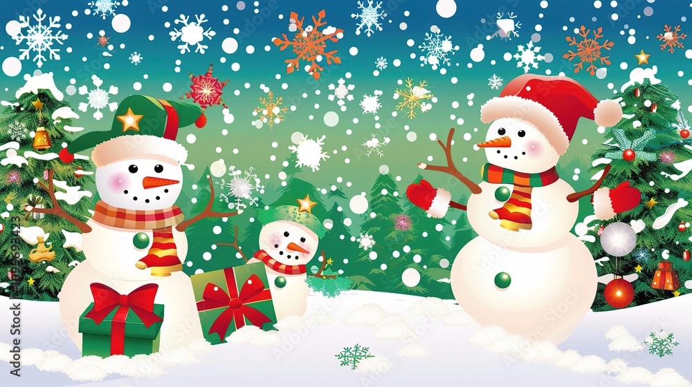 Christmas Background Material Illustration - A Festive and Artistic Depiction for the Holiday Season. The Richly Colored and Detailed Illustration of the Christmas Background Christmas Background Material Illustration - A Festive and Artistic Depiction for the Holiday Season. The Richly Colored and Detailed Illustration of the Christmas Background