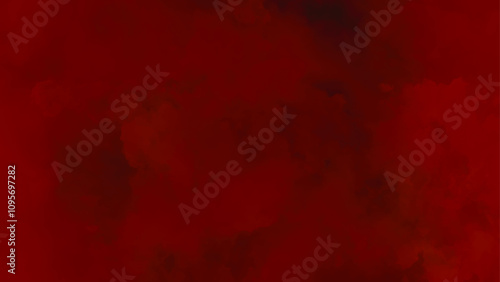  Watercolor on deep dark red paper background. Abstract dark background on red cloud texture. Dark crimson texture, 
