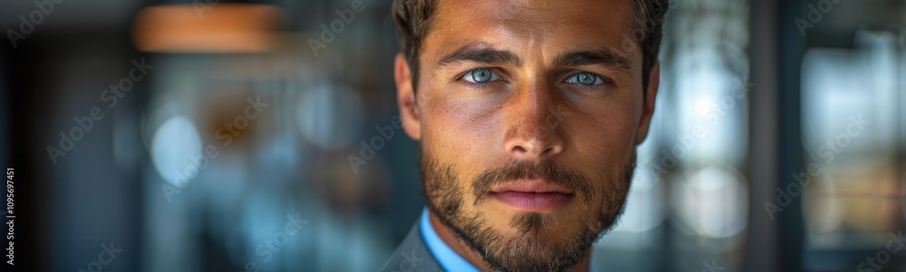 Man with a beard and a suit jacket Man with a beard and a suit jacket