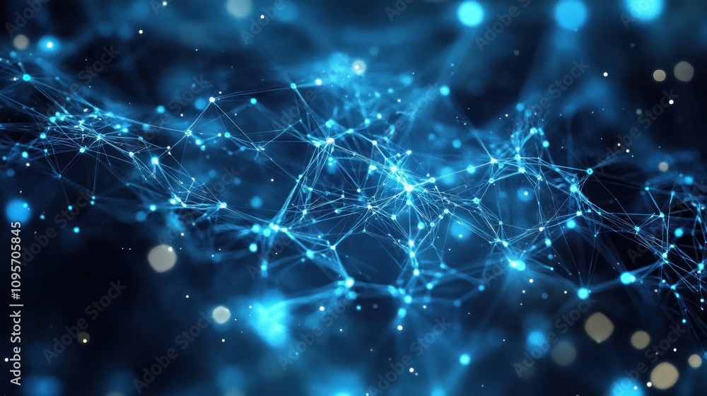 Abstract network of interconnected nodes and lines, symbolizing data and technology. Abstract network of interconnected nodes and lines, symbolizing data and technology.