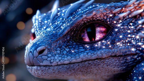 Wallpaper Mural Majestic Dragon Close-Up Mystical Purple Eye and Sparkling Scales Torontodigital.ca