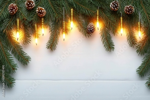 Elegant Menorah Display with Glowing Candles on Table photo