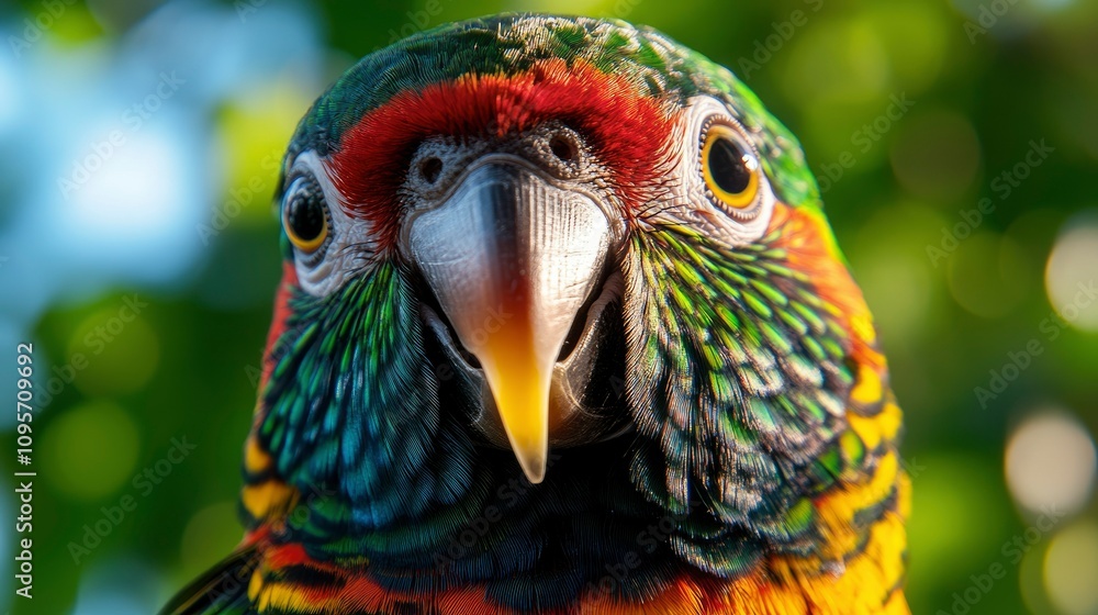 Vibrant Close-up of a Colorful Parrot Vibrant Close-up of a Colorful Parrot