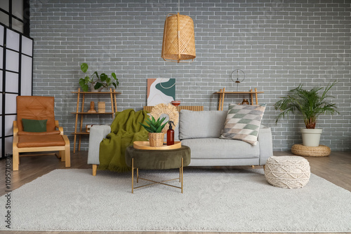 Interior of living room wit...