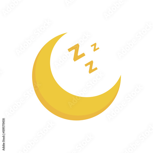 moon sleep icon vector logo design concept idea