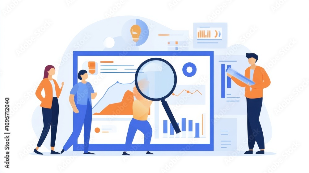 Data Analysis and Insights Visualization Concept Data Analysis and Insights Visualization Concept