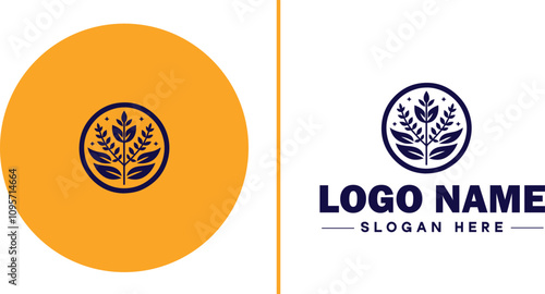 Herbal Medicine icon Herbal remedy Phytotherapy Botanical medicine flat logo sign symbol editable vector