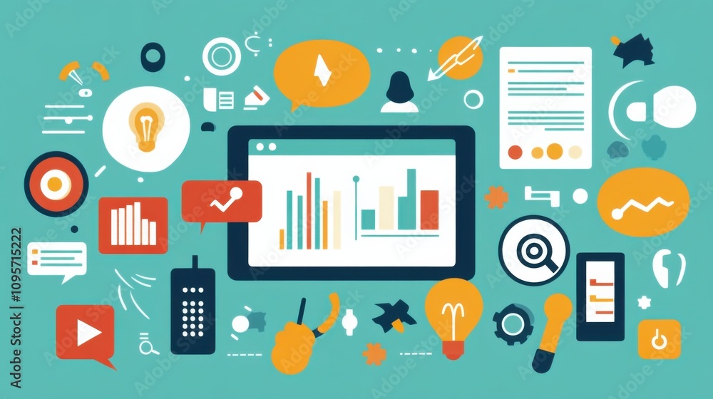 Colorful Digital Data Visualization Concept Design Colorful Digital Data Visualization Concept Design