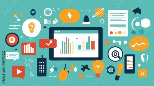 Wallpaper Mural Colorful Digital Data Visualization Concept Design Torontodigital.ca