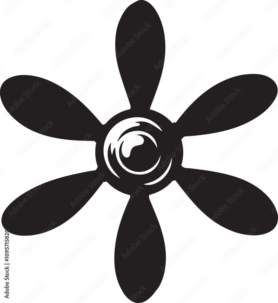 Propeller icon silhouette vector art illustration Propeller icon silhouette vector art illustration