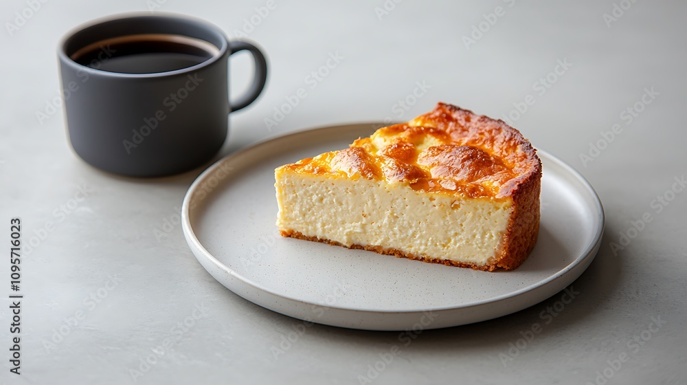 Delicious cheesecake slice with coffee cozy kitchen table food photography morning vibes gourmet treat Delicious cheesecake slice with coffee cozy kitchen table food photography morning vibes gourmet treat