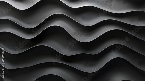 A textured wall design featuring flowing, wavy patterns in shades of gray, creating a modern aesthetic.