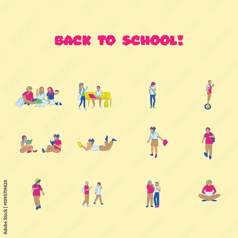 Back to school icon set Back to school icon set