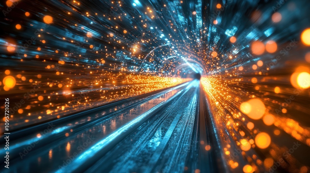 A vibrant tunnel of light, representing speed and motion through a digital landscape. A vibrant tunnel of light, representing speed and motion through a digital landscape.