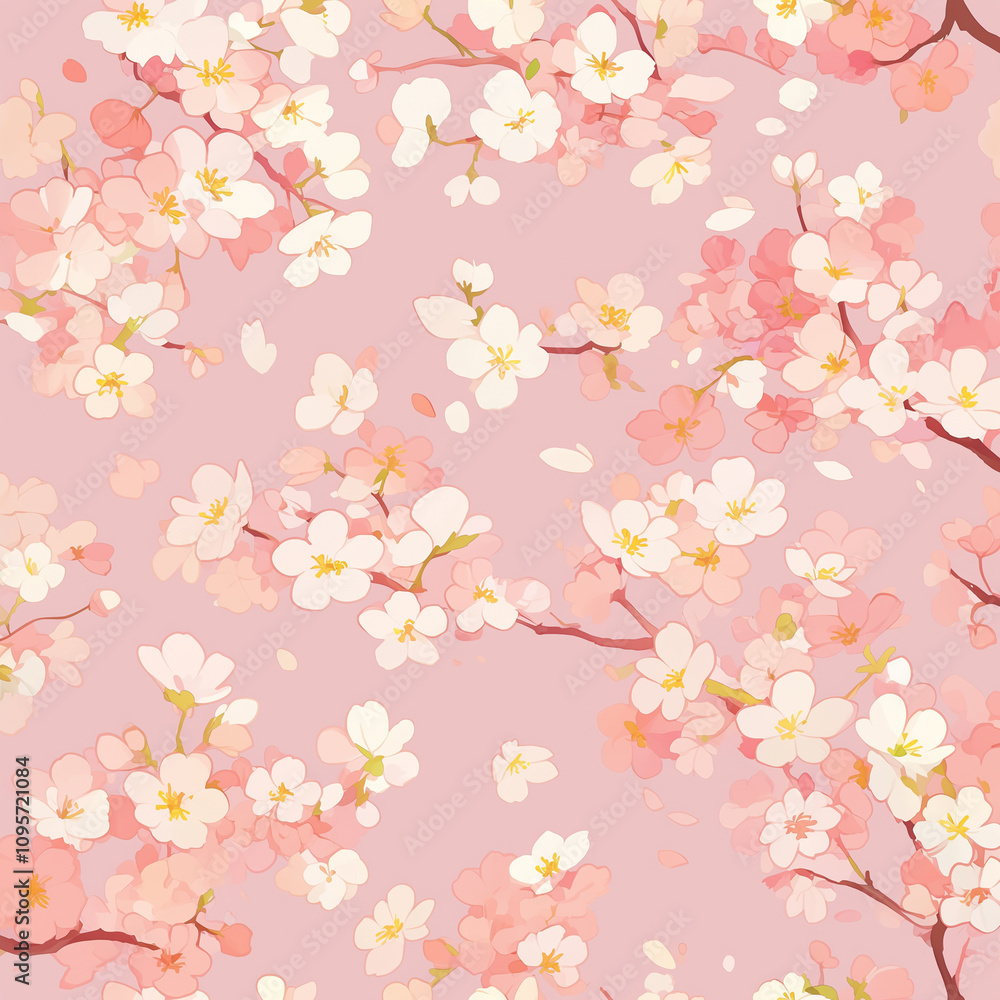 seamless pattern with blossom seamless pattern with blossom