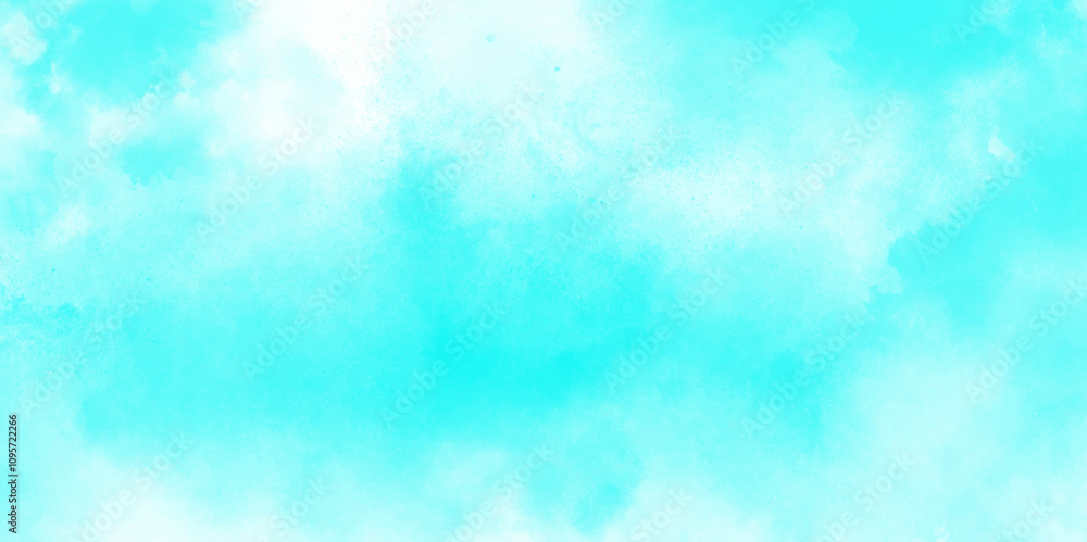 Obraz premium Abstract blue water color hand painted art victor illustration. white blue painted smoky textured white color powder explosion. white and blue Smoke background elegant luxury space 
