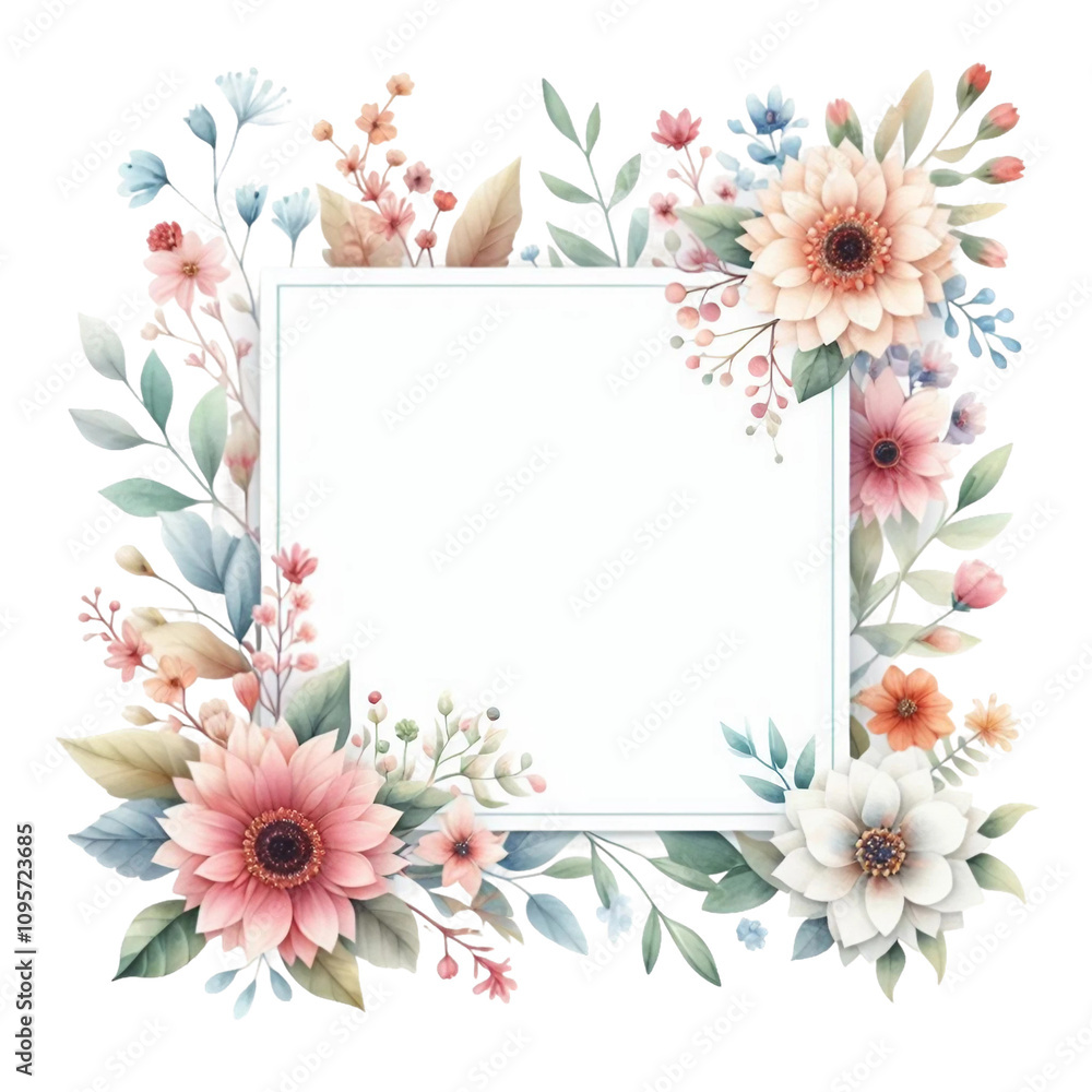 frame with flowers frame with flowers