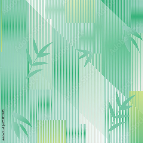 Background design with bamboo trees