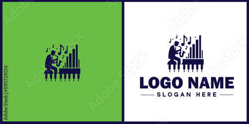 Jazz Club icon Jazz lounge Jazz bar Jazz venue flat logo sign symbol editable vector