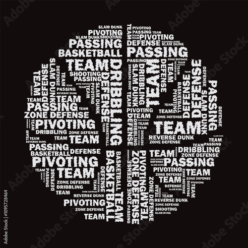 Basketball Illustration typography for t shirt, poster, logo, sticker, or apparel merchandise