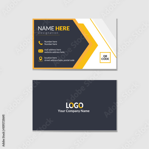 Modern and luxury business card design template. double sided business card design template.