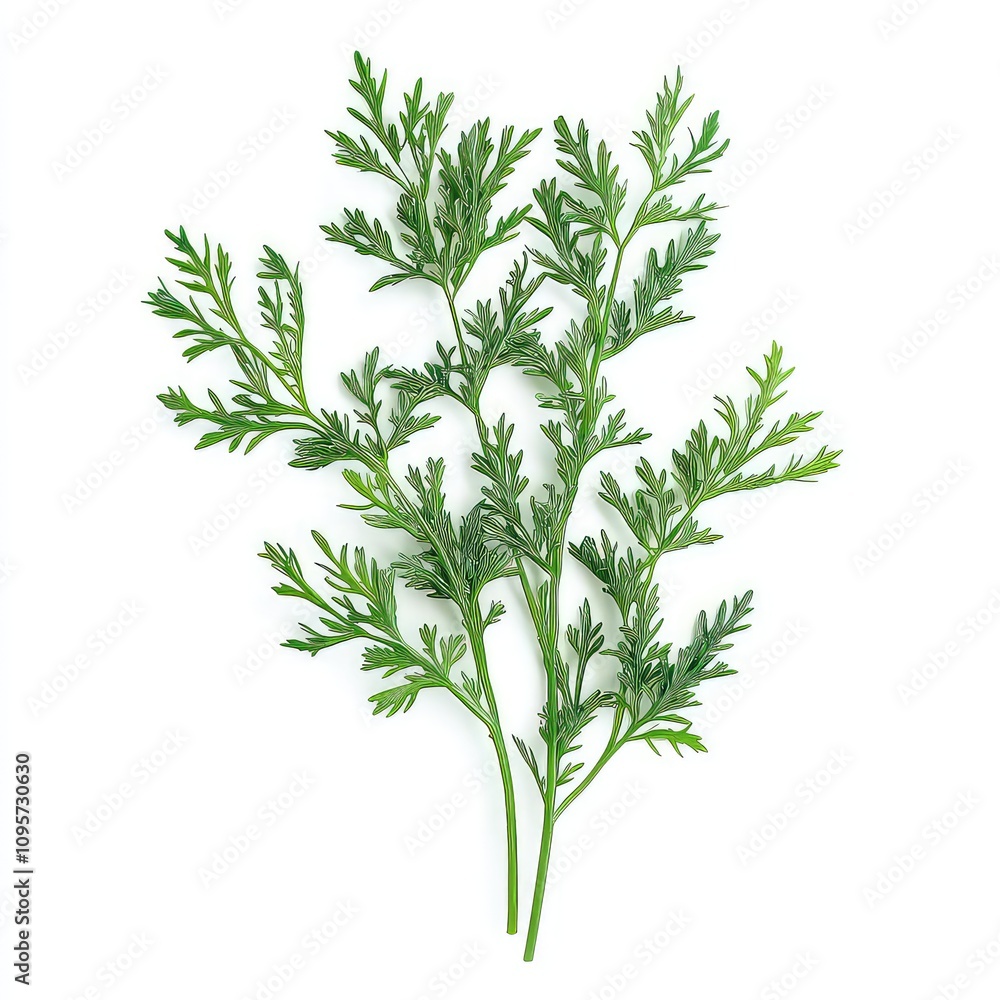 Fototapeta premium Wormwoos Plant Leaf, Generative AI