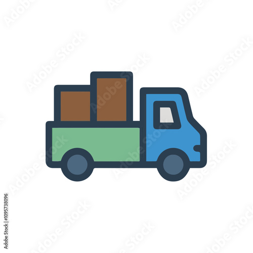 Truck icon symbol vector illustration 